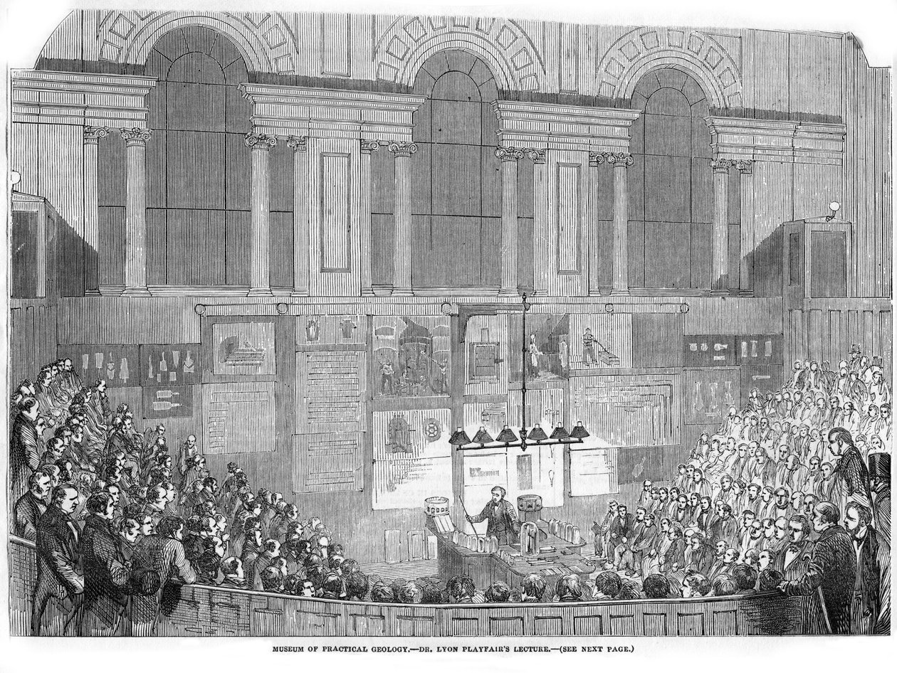 Lyon Playfair, químico e político escocês, palestrando, 1852 de Unbekannt