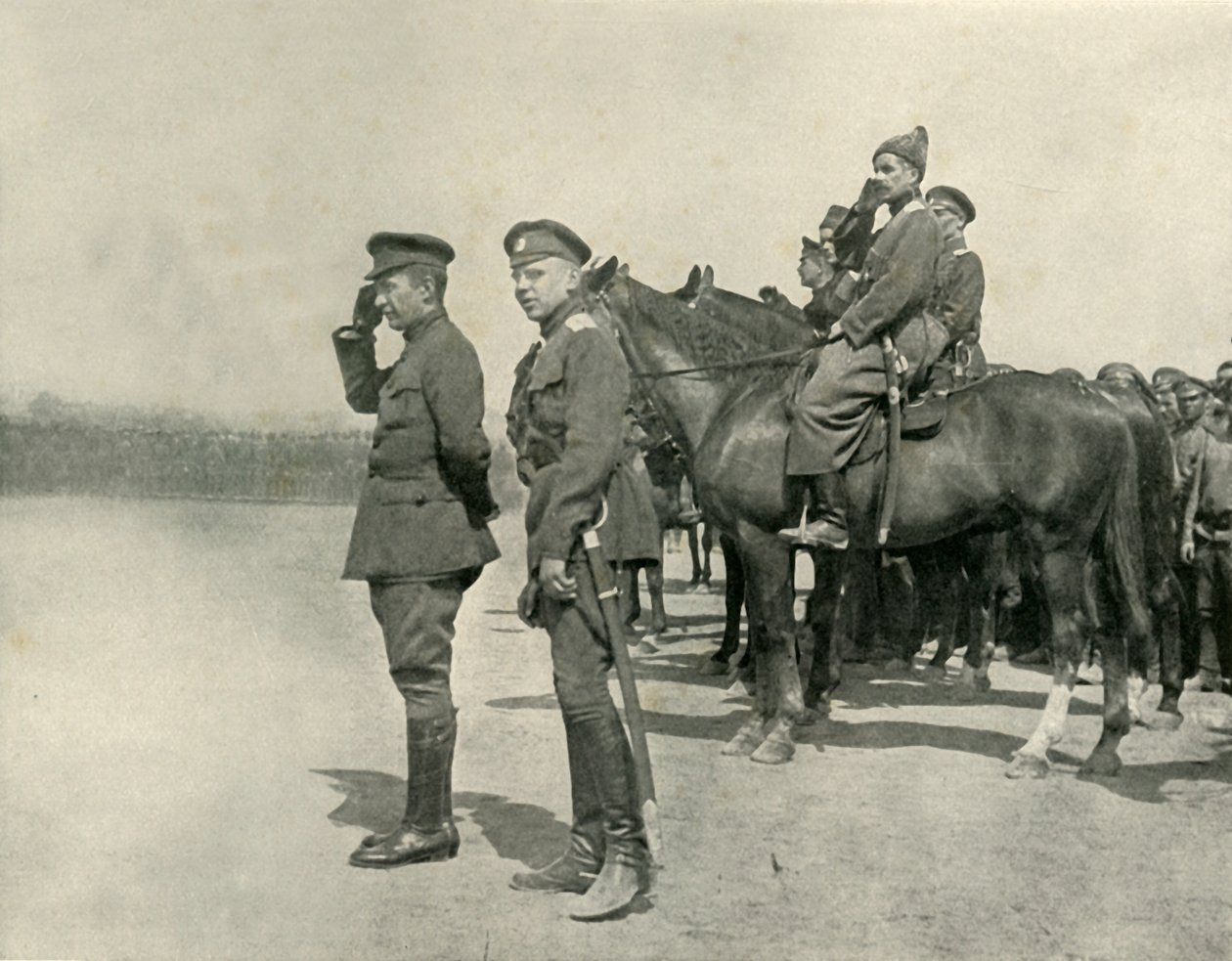 M. Kerensky Saudando as tropas, julho de 1917, 1919. de Unbekannt