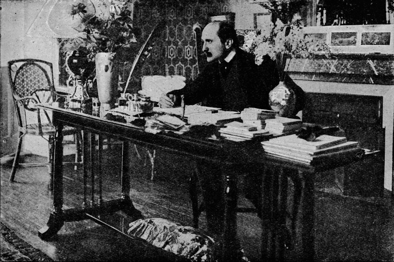 M. Rostand em sua Biblioteca, c1902, 1903 de Unbekannt