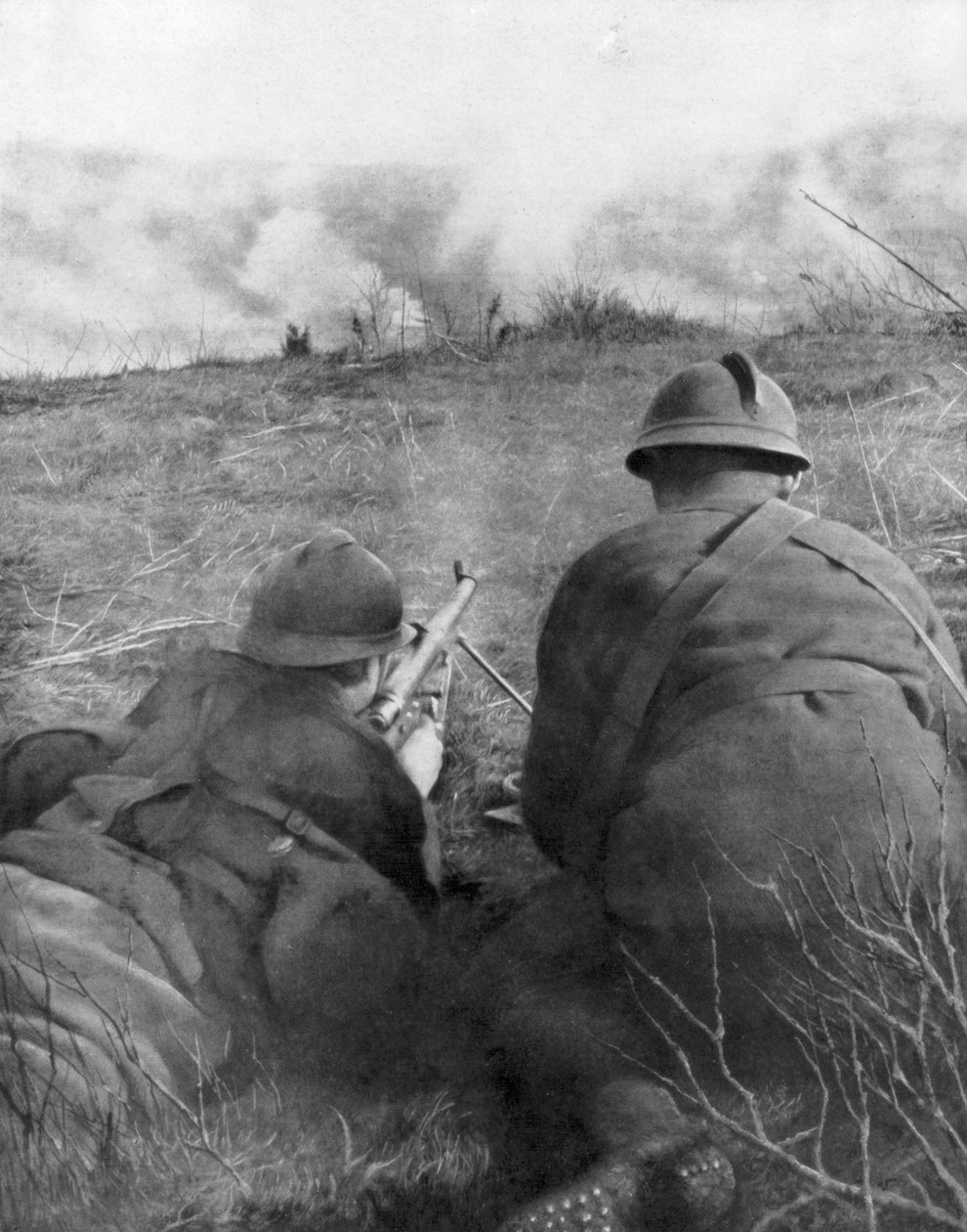 Metralhadores à beira de Hangard Wood, Picardia, França, 28 de abril de 1918, 1926 de Unbekannt