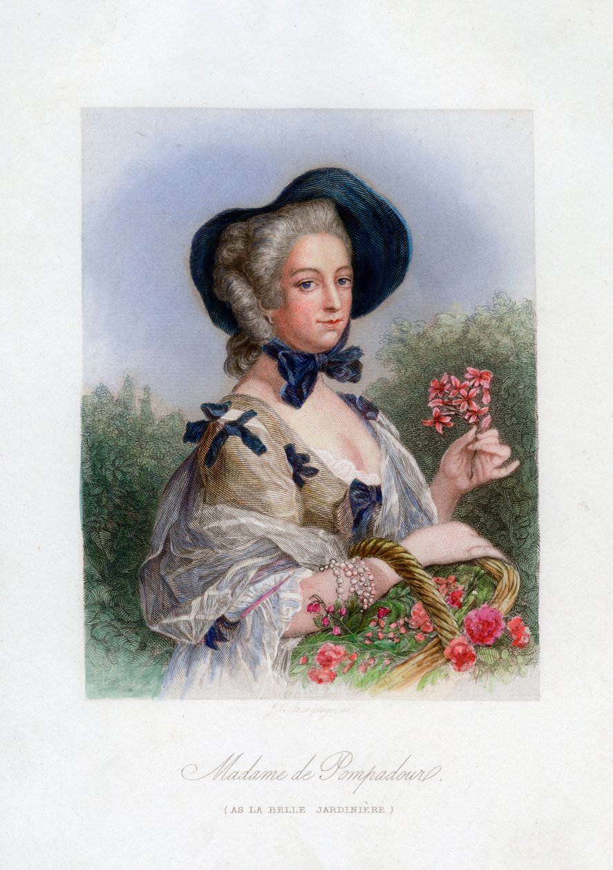 Madame de Pompadour como a bela jardineira de Unbekannt