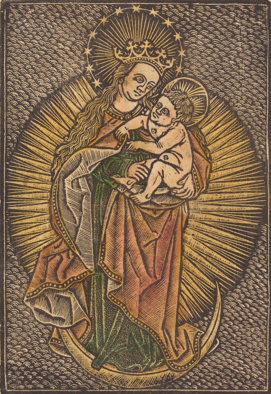Madonna and Child in Glory, quarto quartel do século XV. de Unbekannt