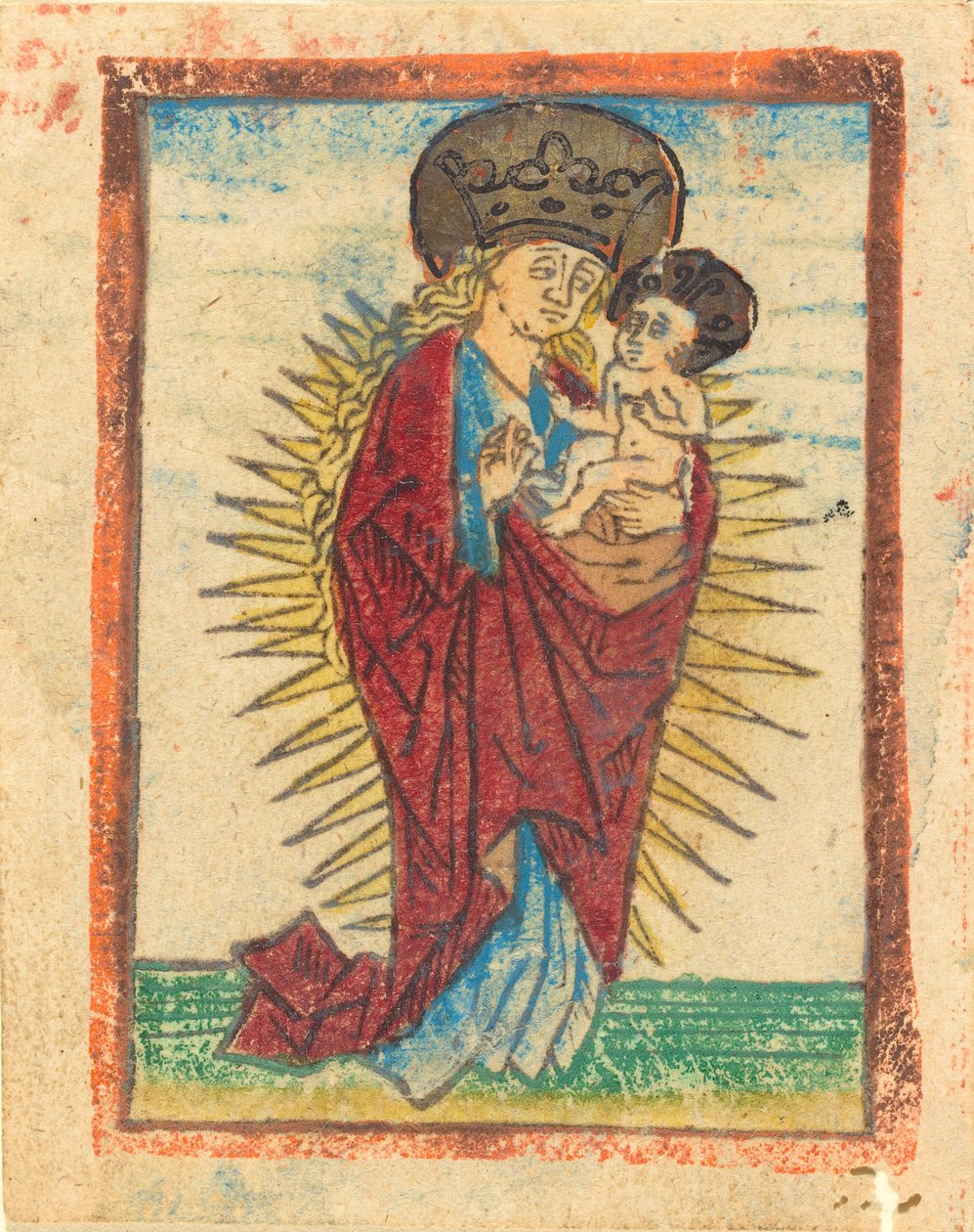 Madonna e criança em uma glória, c. 1475. de Unbekannt