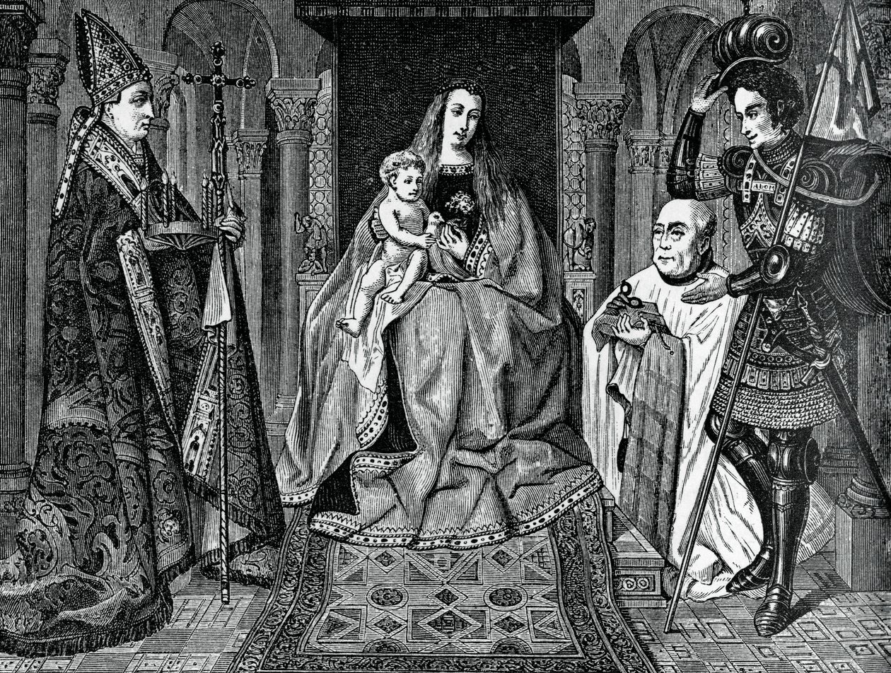Madonna e criança com Canon Joris van der Paele, 1436, 1870 de Unbekannt