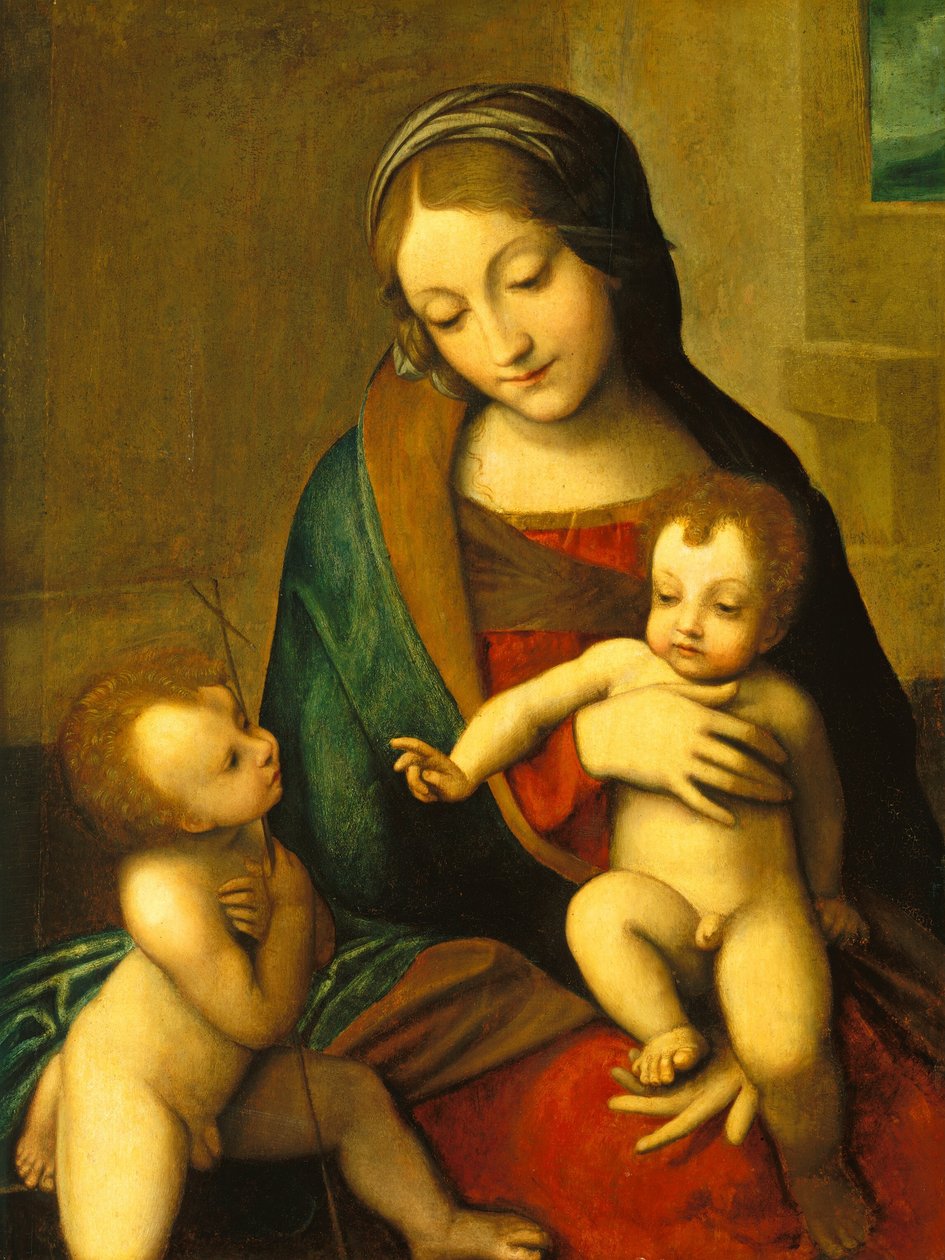 Madonna e Criança com o Menino São João, c. 1510. de Unbekannt