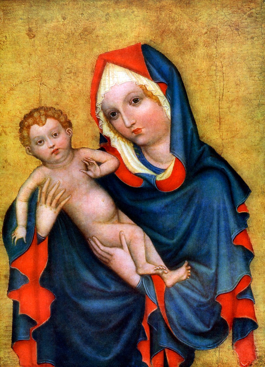 Madonna da coroa de ouro, c1410 1955 de Unbekannt
