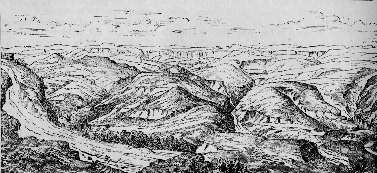 Magdala e o vale do Bashilo, c1880 de Unbekannt