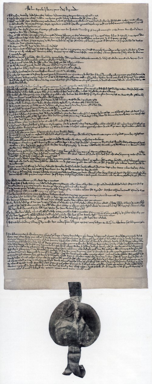 Magna Carta, carta inglesa originalmente emitida em 1215 de Unbekannt