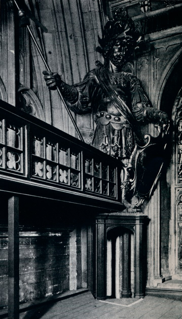 Magog Corineus, um dos dois gigantes da cidade queimados no incêndio do London Guildhall, 1940 de Unbekannt