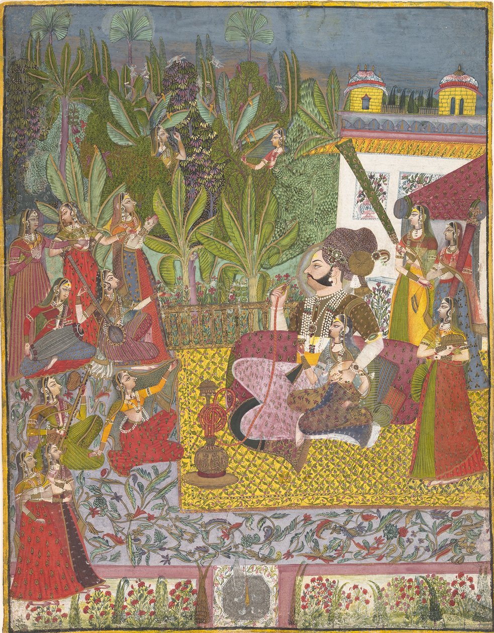 Maharaja Bijay Singh em Seu Harem, ca. 1770. de Unbekannt