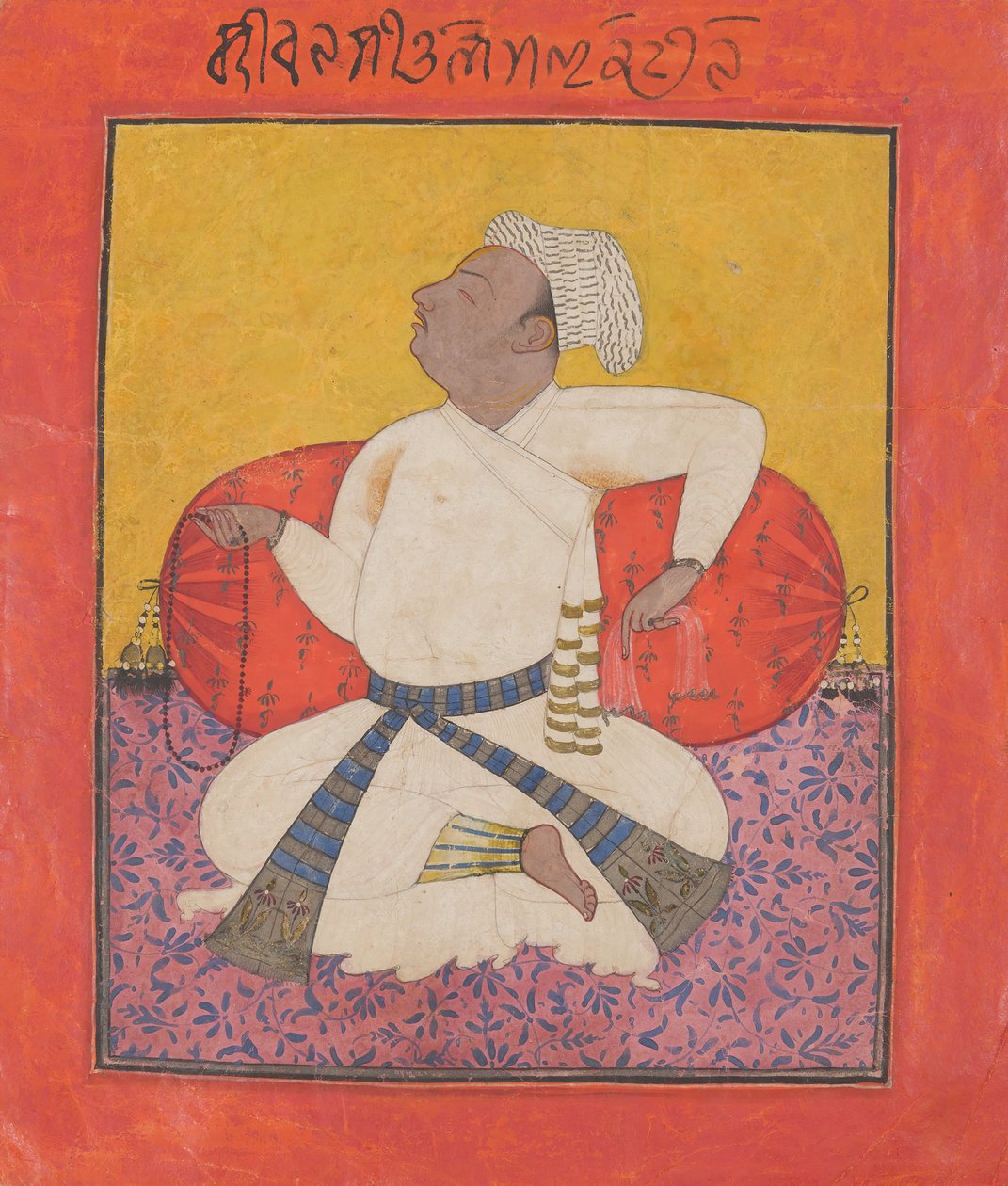 Maharaja Sital Dev em Devoção, ca. 1690 de Unbekannt