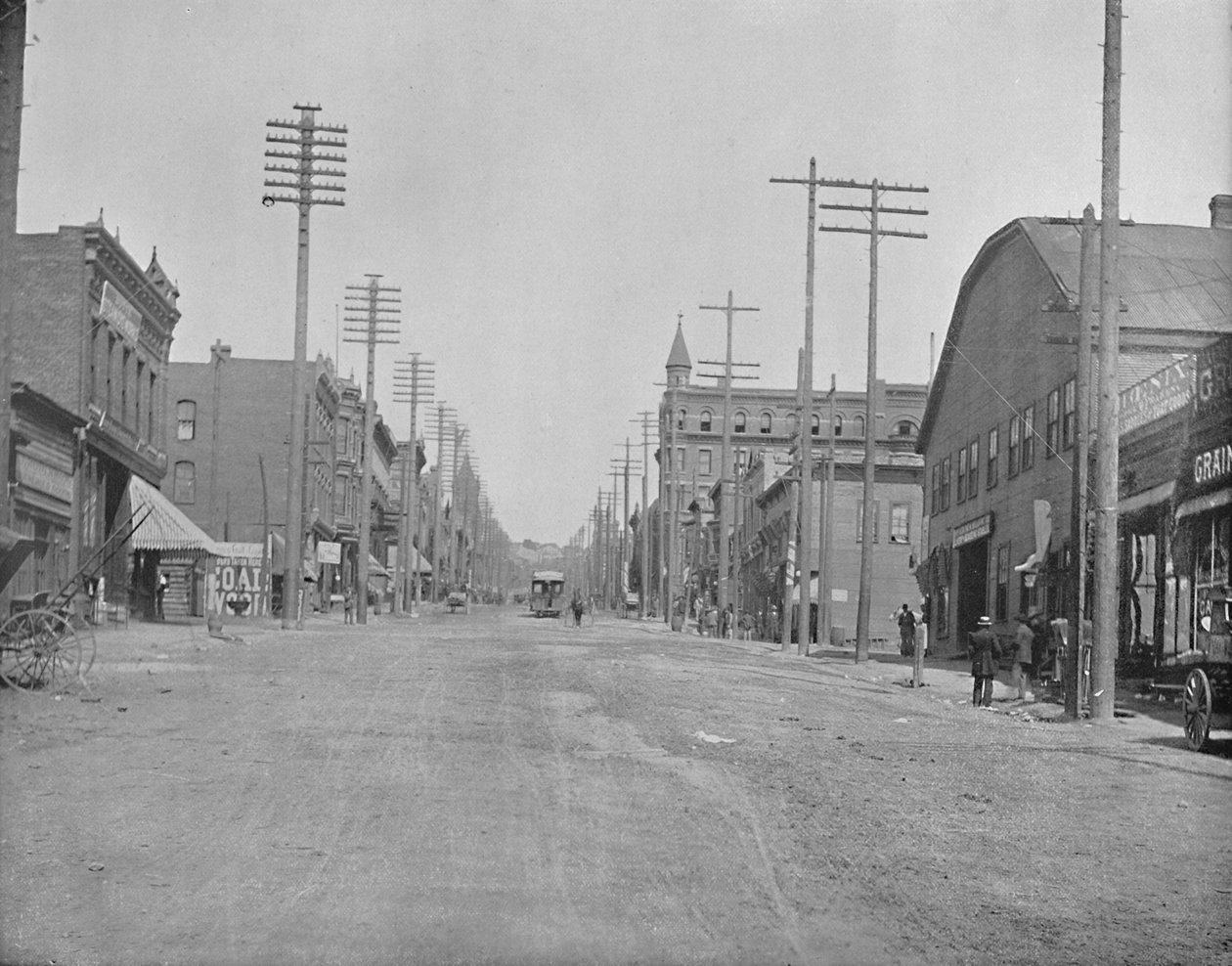 Rua principal, cidade do Butte, Montana, c1897. de Unbekannt