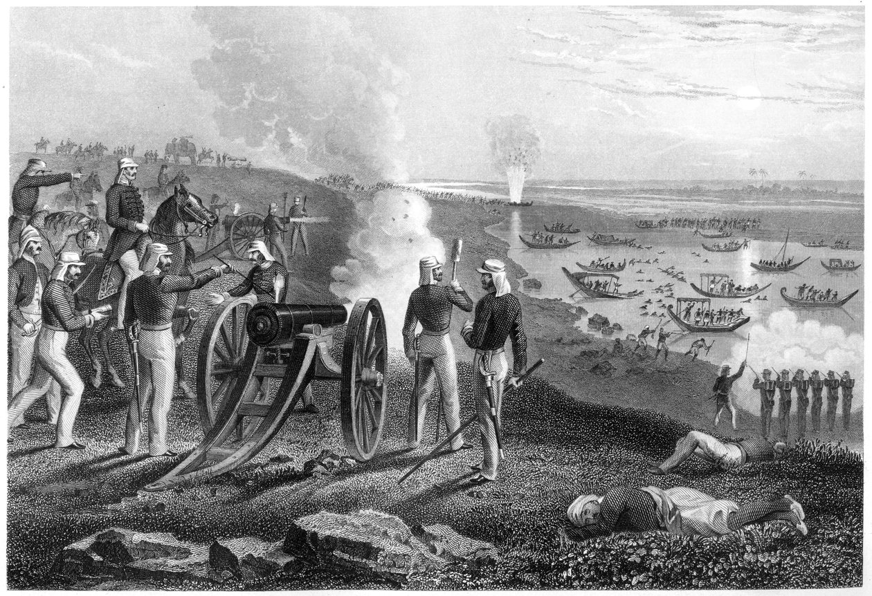 Major Eyre dirigindo os rebeldes Oude de Allahabad, 1857, c1860 de Unbekannt