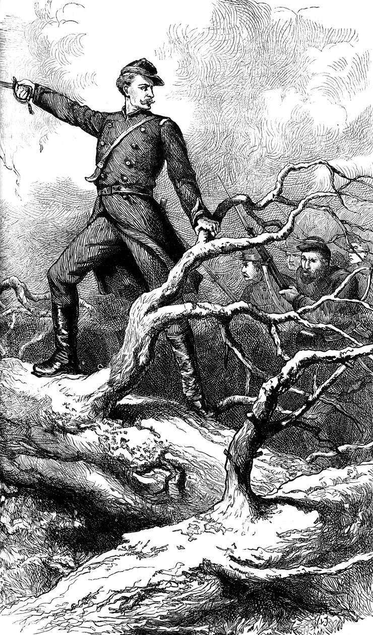 Major Theodore Winthrop em Big Bethel, Virgínia, 1861 c1880 de Unbekannt