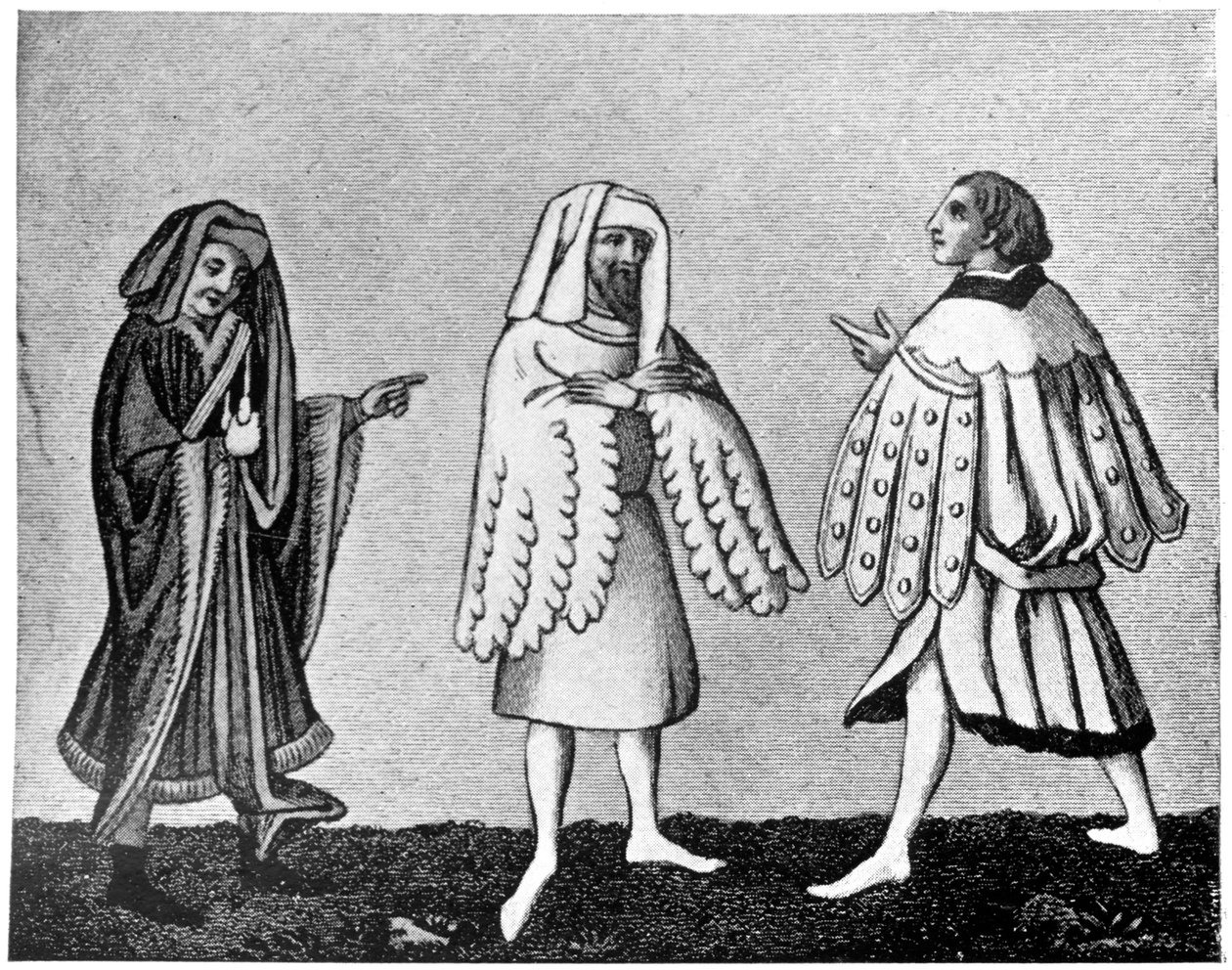 Vestido masculino, século XIV, 1910 de Unbekannt
