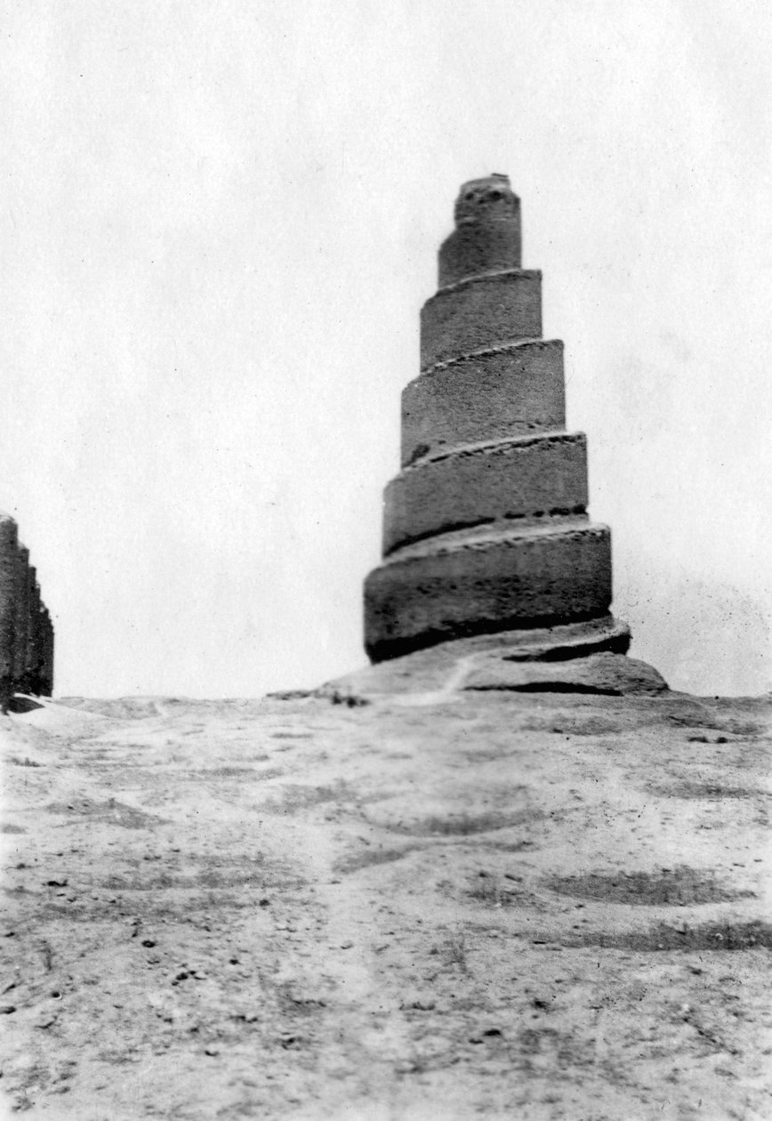 Torre Malwiya, Samarra, Mesopotâmia, 1918 de Unbekannt