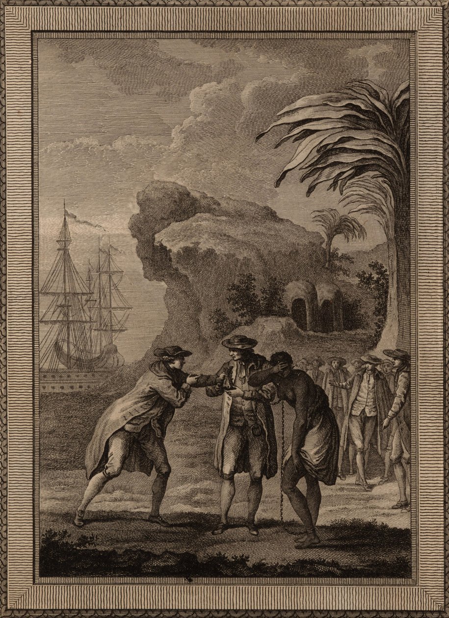 O homem vende uma escrava, 1775. de Unbekannt