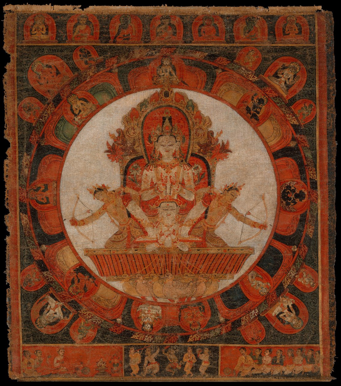 Mandala de Chandra, deus da lua, final do século XIV ao início do século XV. de Unbekannt