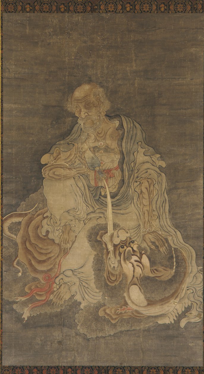 Manjushri sentado em um leão, 1368-1644. de Unbekannt