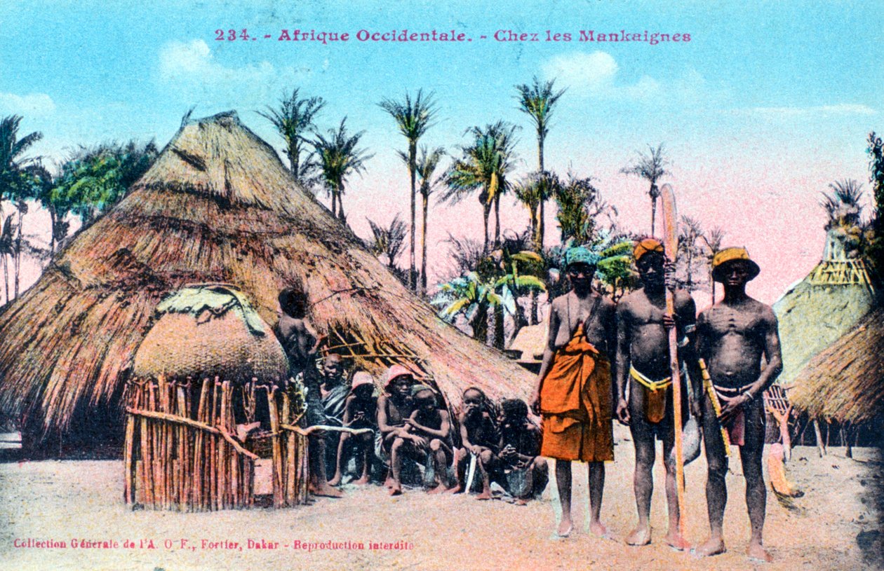 Aldeia de Mankaigne, África Ocidental, século XX de Unbekannt