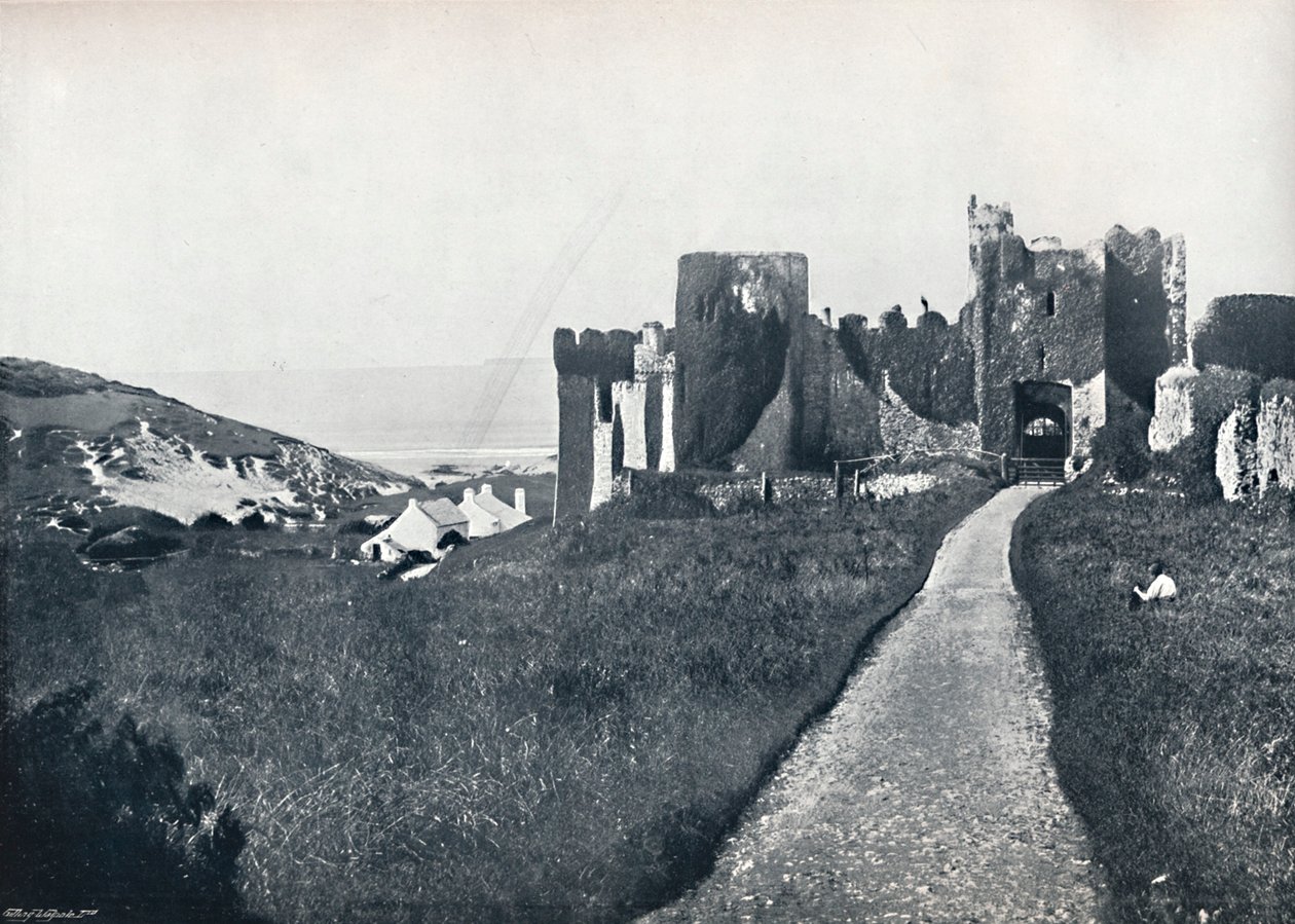 Manorbier - o castelo, 1895 de Unbekannt