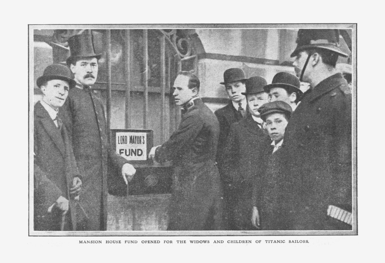 Fundo da Mansão Aberta para Viúvas e Filhos de Marinheiros do Titanic, 20 de abril de 1912. de Unbekannt