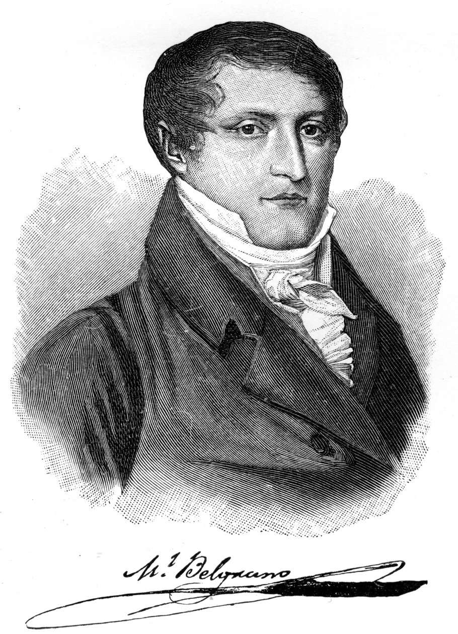 Manuel Belgrano, economista argentino do século XIX, advogado, político e líder militar, 1901 de Unbekannt