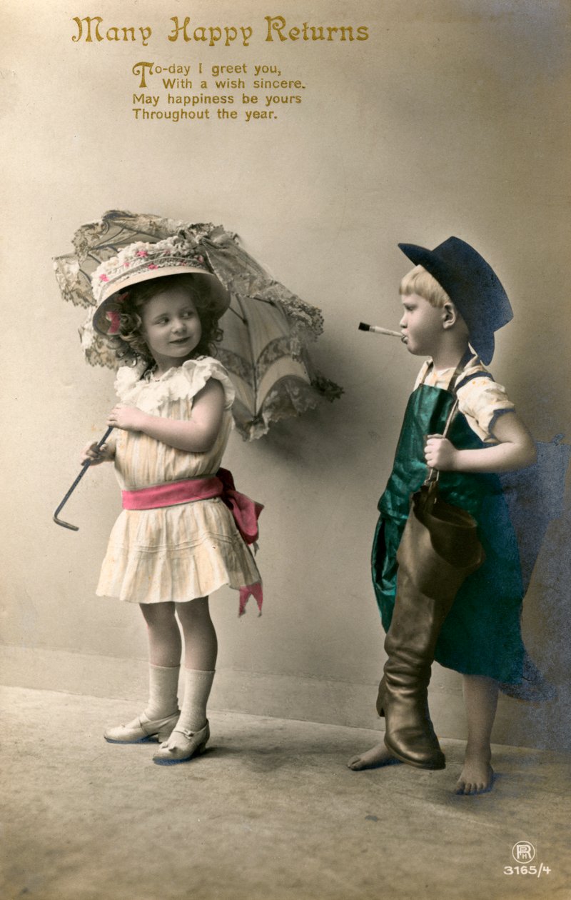Muitos retornos felizes, cartão de aniversário, c1900-1929 de Unbekannt