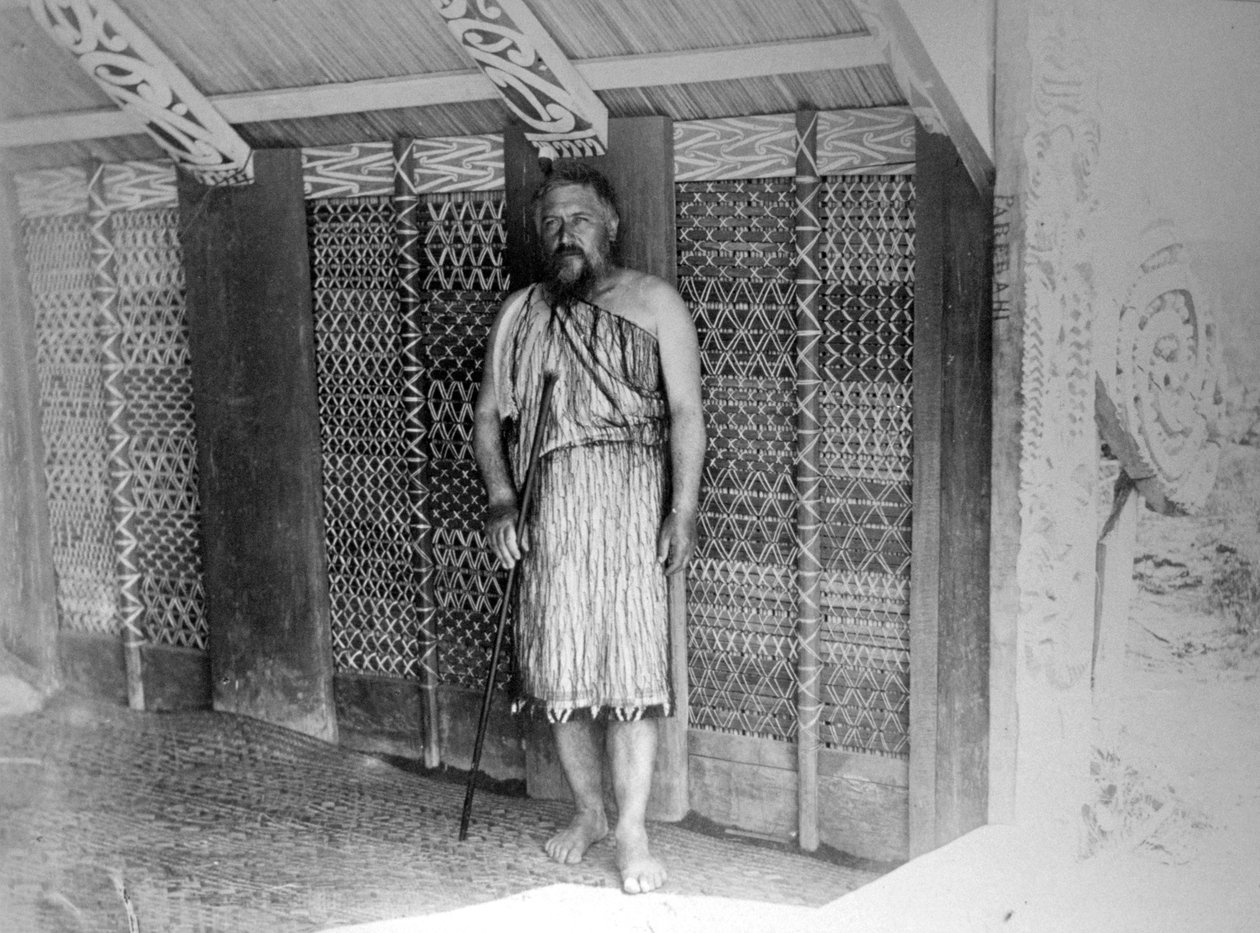 Cabana comunal maori, Nova Zelândia, 1899 de Unbekannt