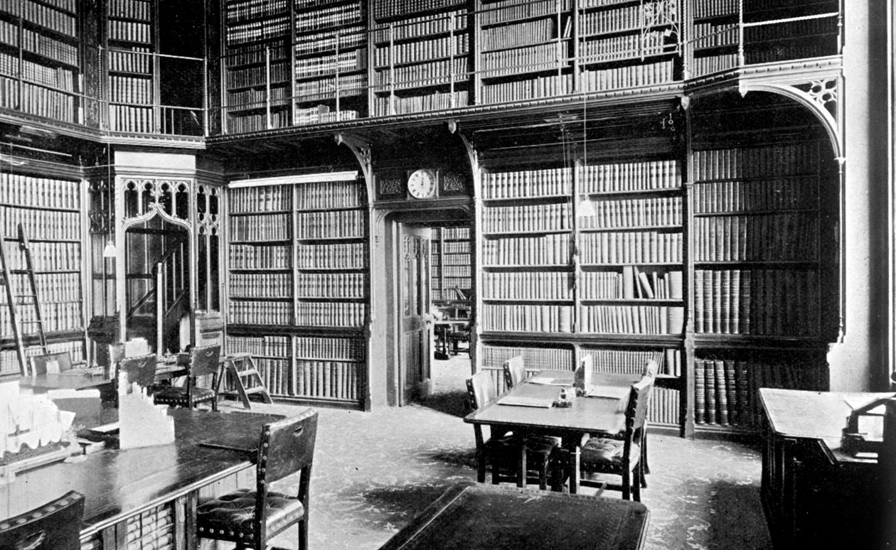 Sala do mapa, Biblioteca da Câmara dos Comuns, Palácio de Westminster, Londres, c1905 de Unbekannt