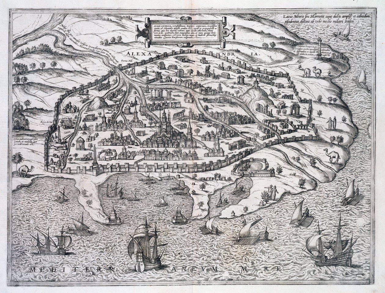 Mapa de Alexandria, Egito, c1625 de Unbekannt