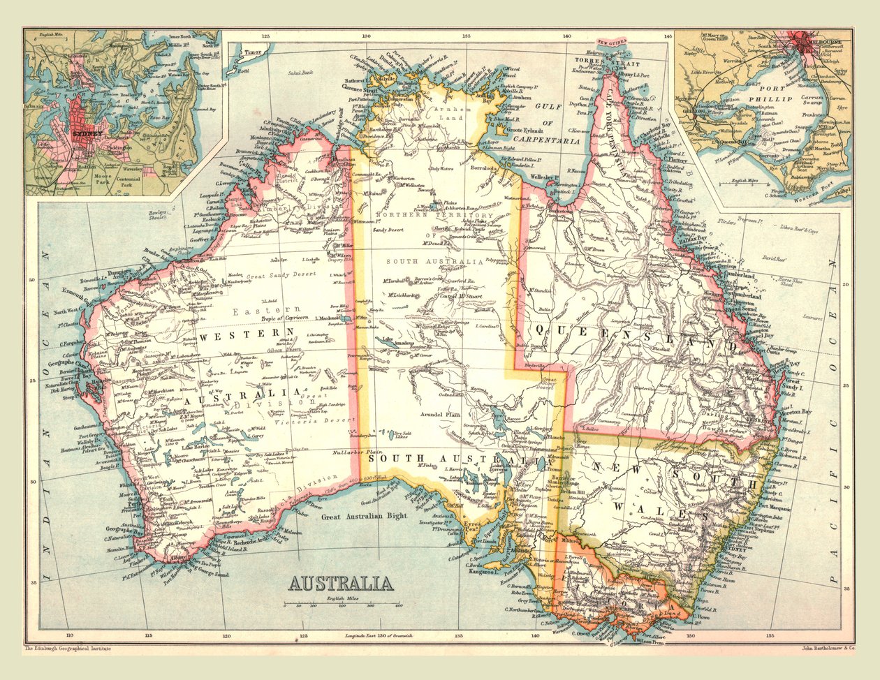 Mapa da Austrália, 1902. de Unbekannt