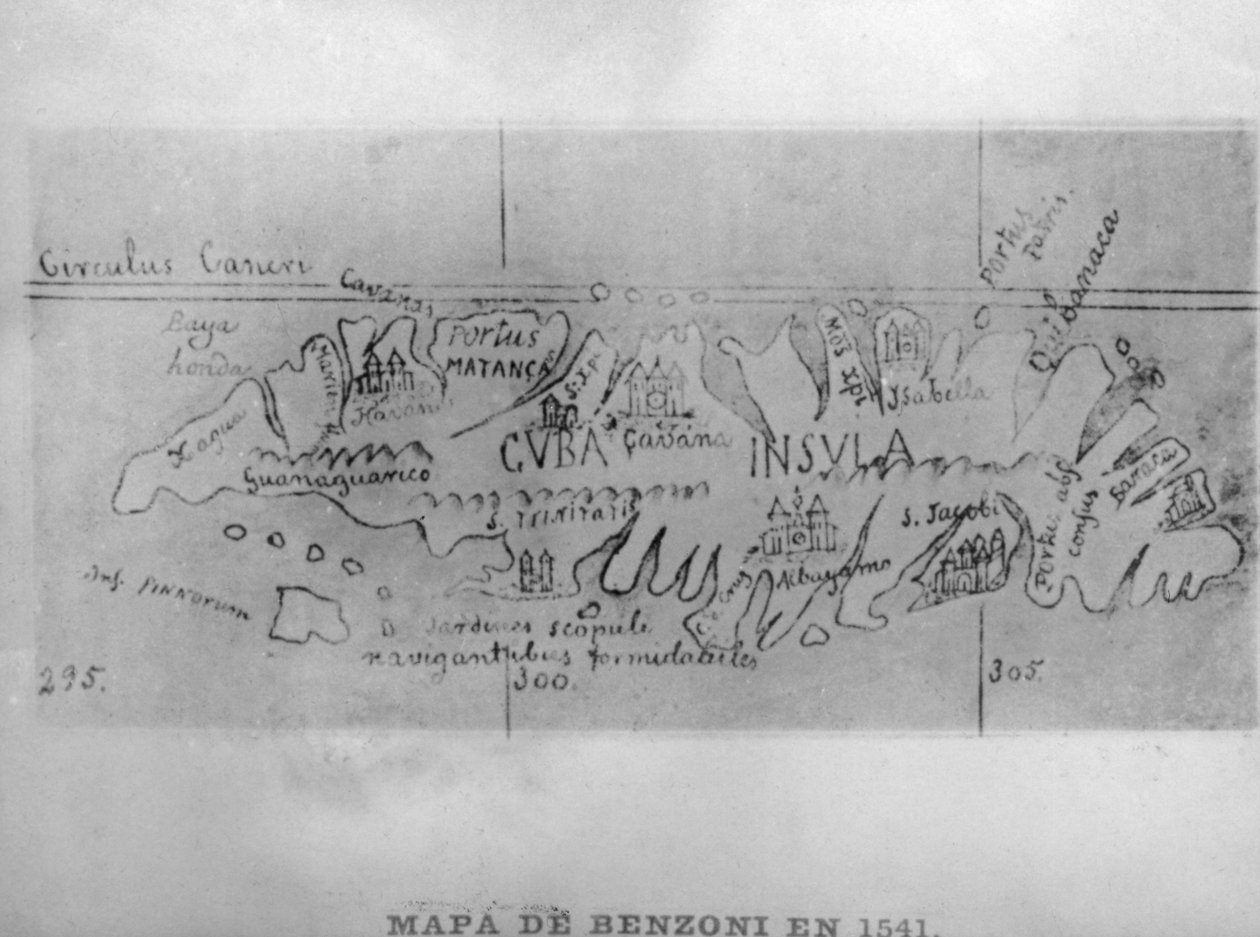Mapa de Benzoni, 1541, década de 1920 de Unbekannt