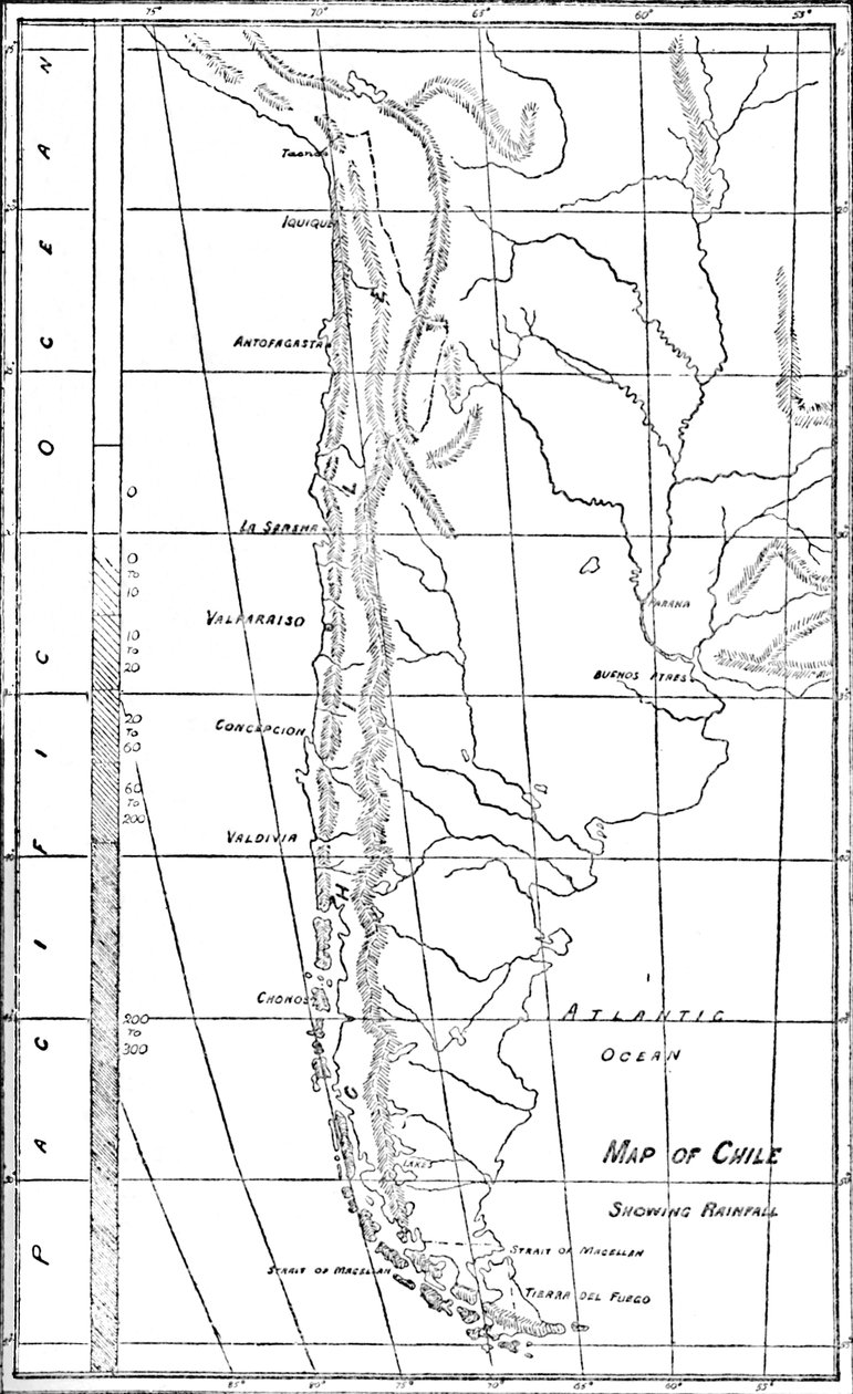 Mapa do Chile, 1911 de Unbekannt
