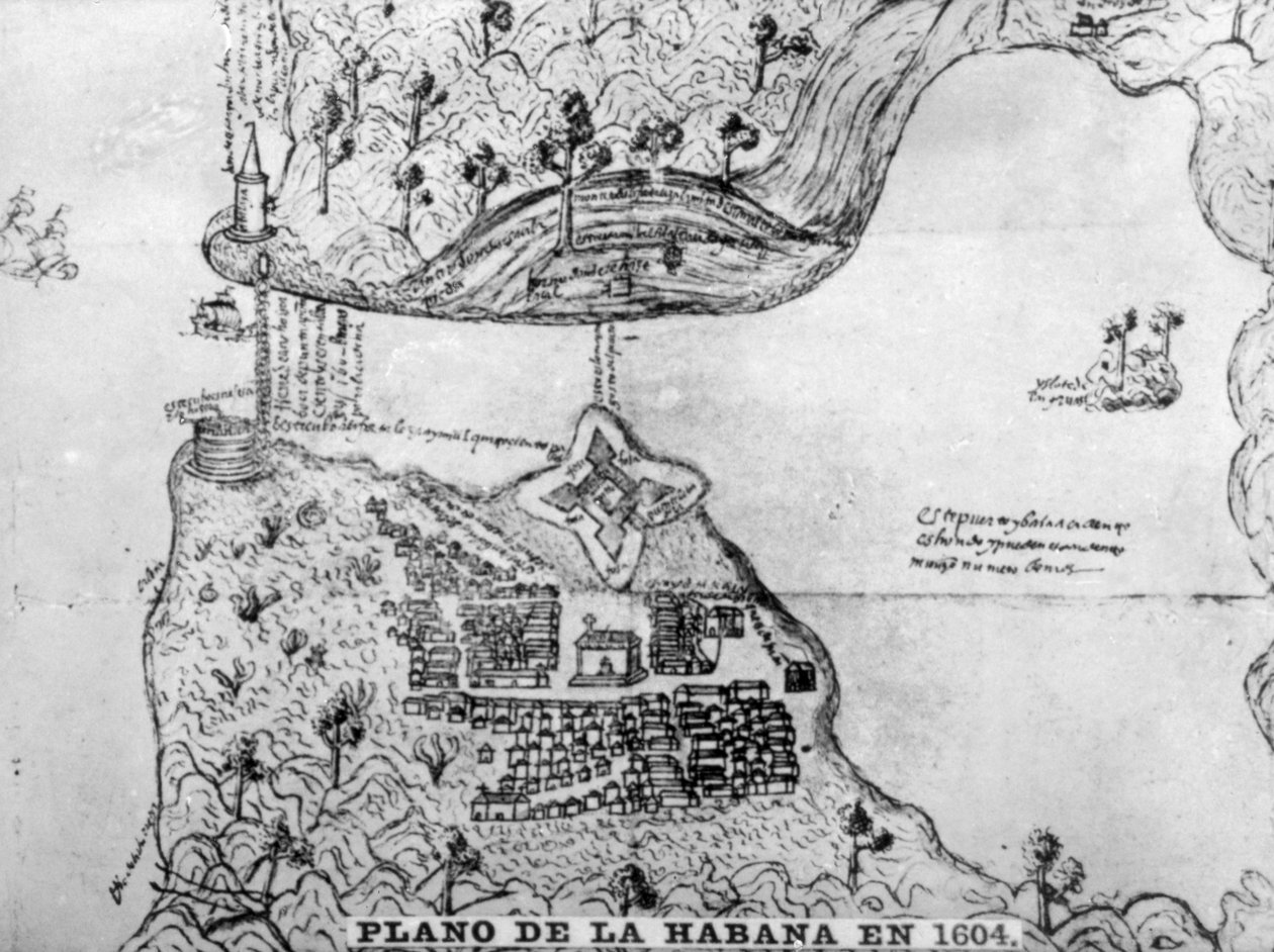 Mapa de Havana, 1608, 1920 de Unbekannt