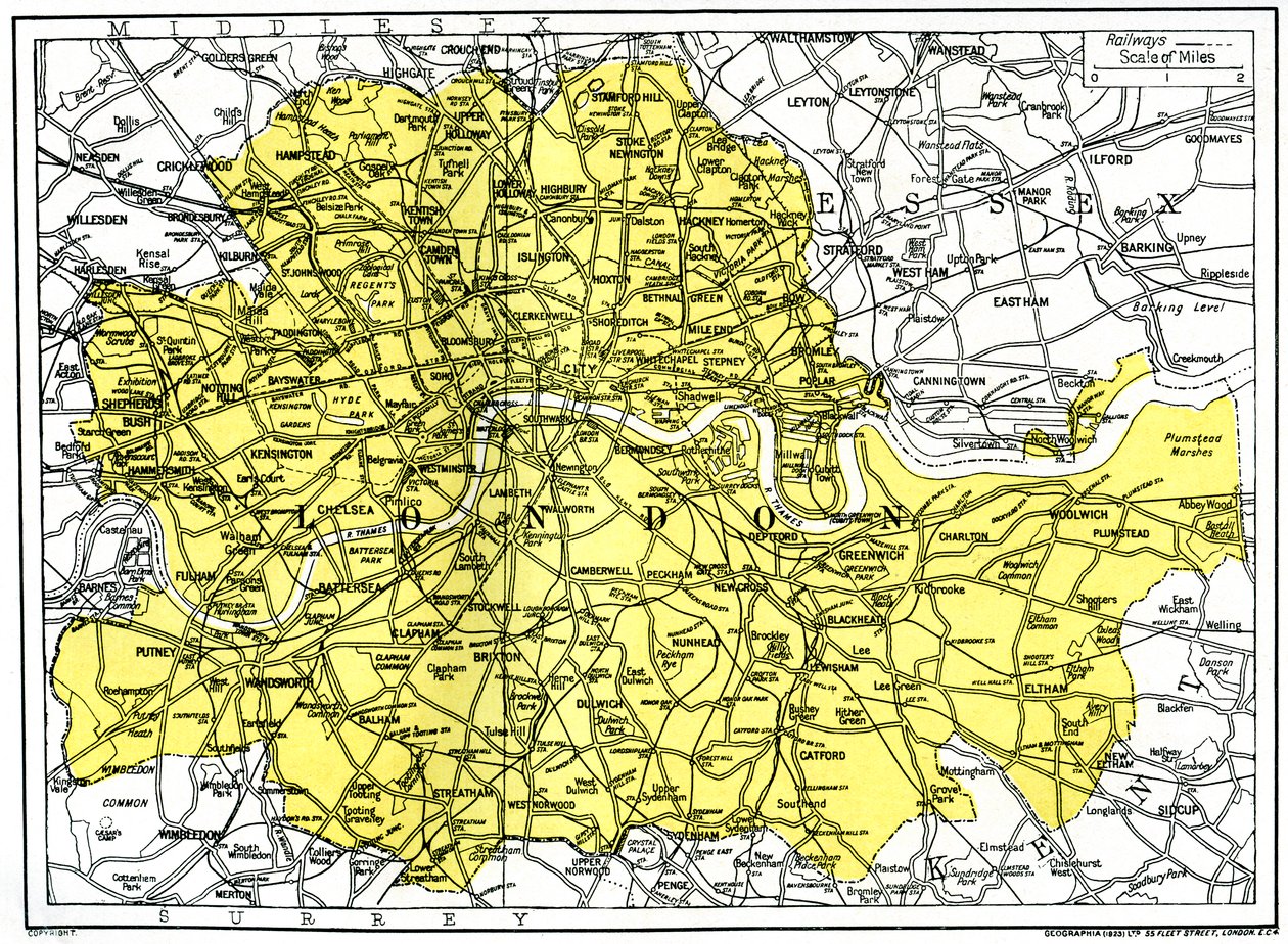 Mapa de Londres, 1924-1926 de Unbekannt