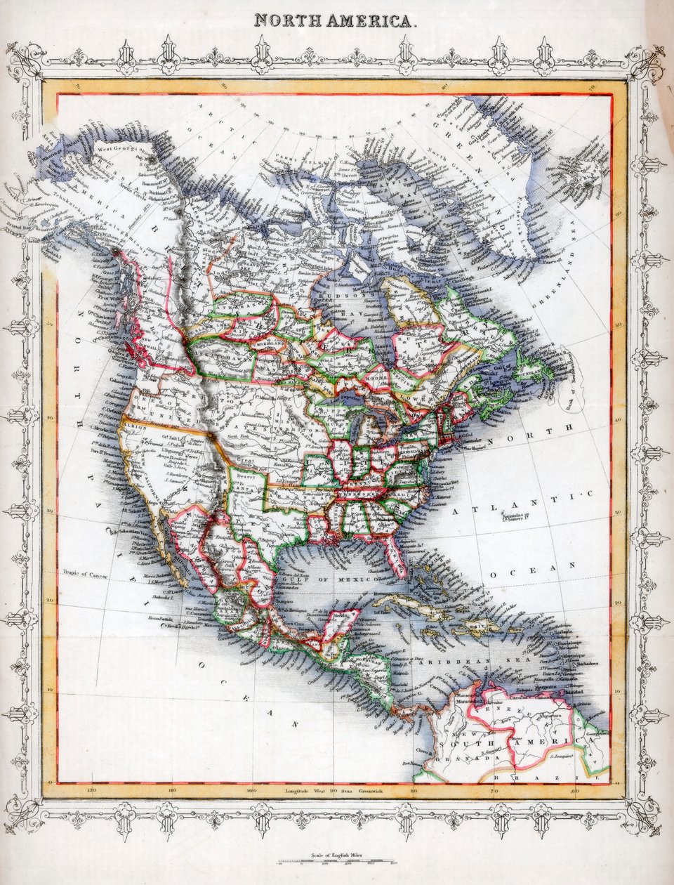 Mapa da América do Norte de Unbekannt