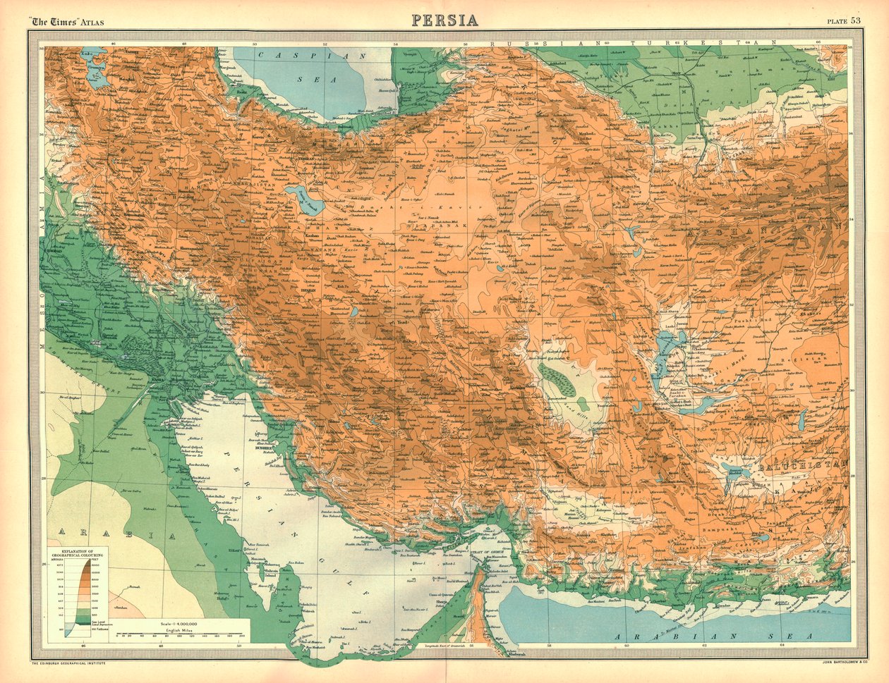 Mapa da Pérsia de Unbekannt