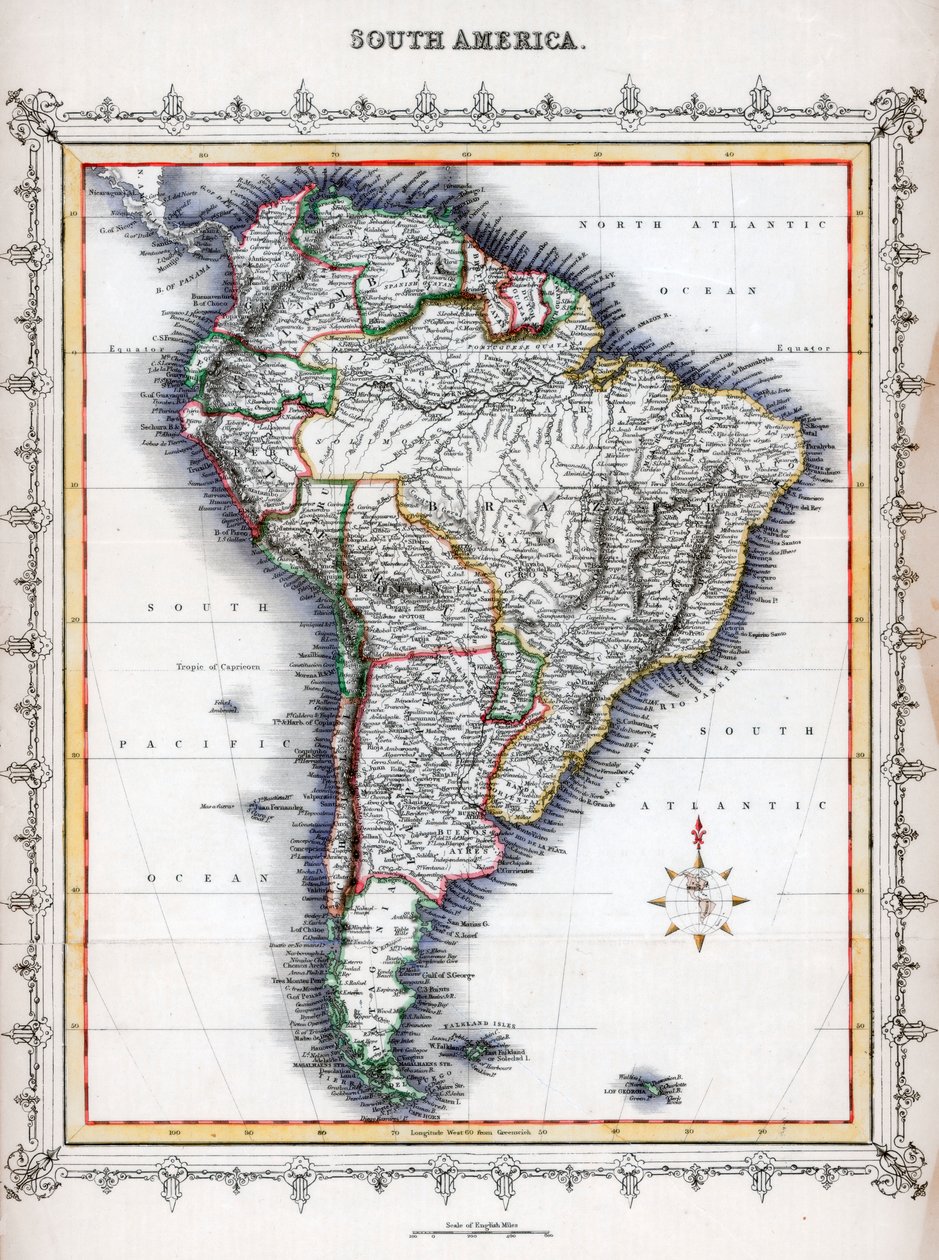 Mapa da América do Sul de Unbekannt