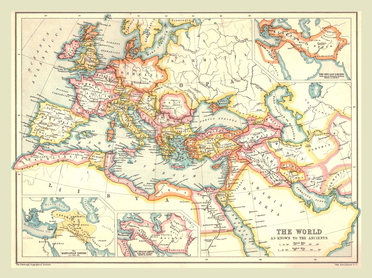 Mapa do mundo antigo, 1902. de Unbekannt