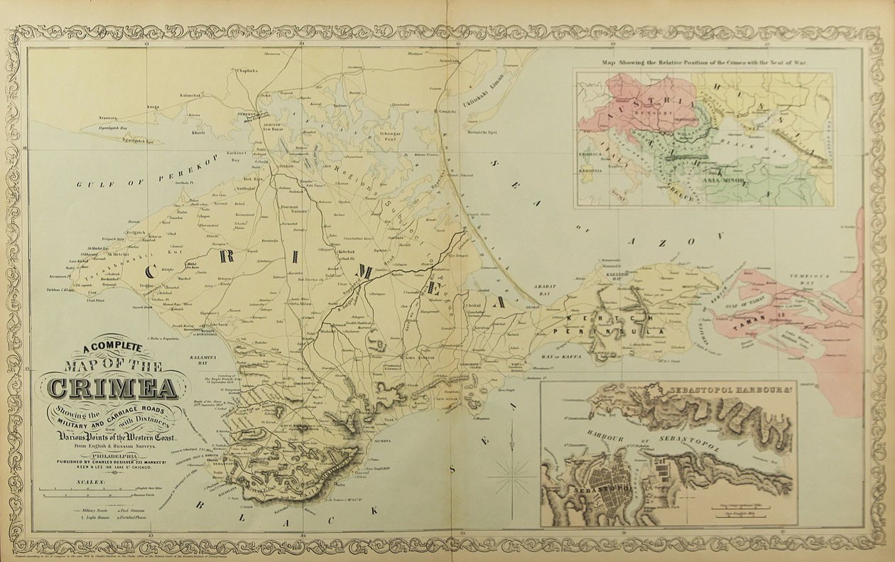 Mapa da Crimeia. de Unbekannt