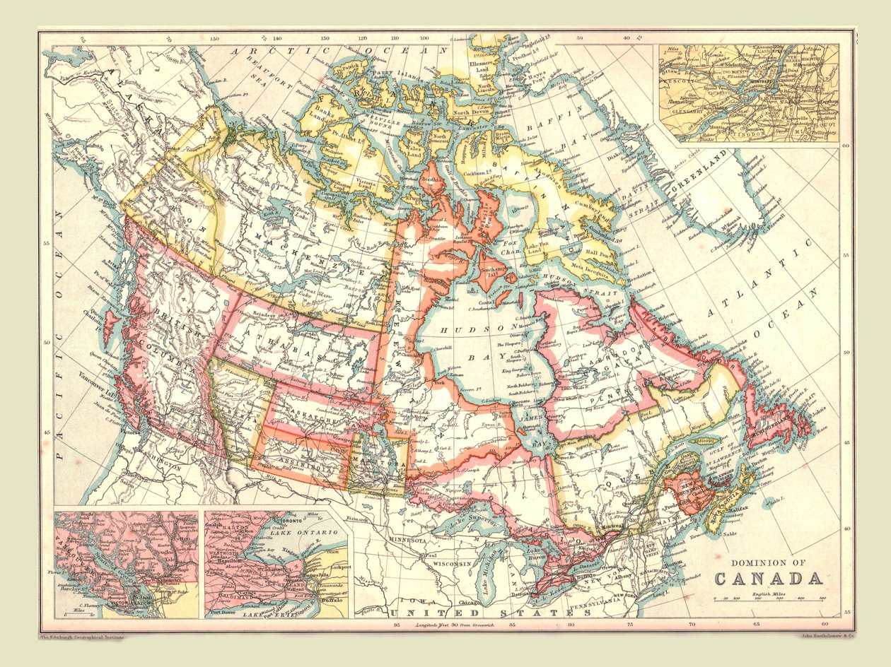 Mapa do domínio do Canadá, 1902. de Unbekannt
