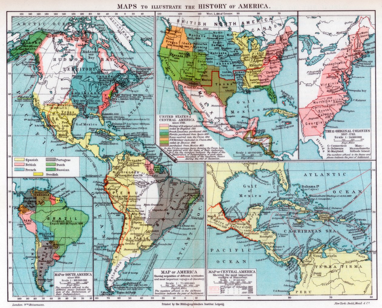 Mapas para ilustrar a história da América, 1901 de Unbekannt