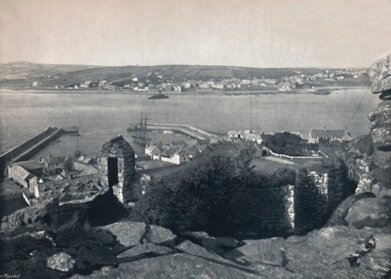 Marazion - Vista Geral, Mostrando Porto, 1895 de Unbekannt