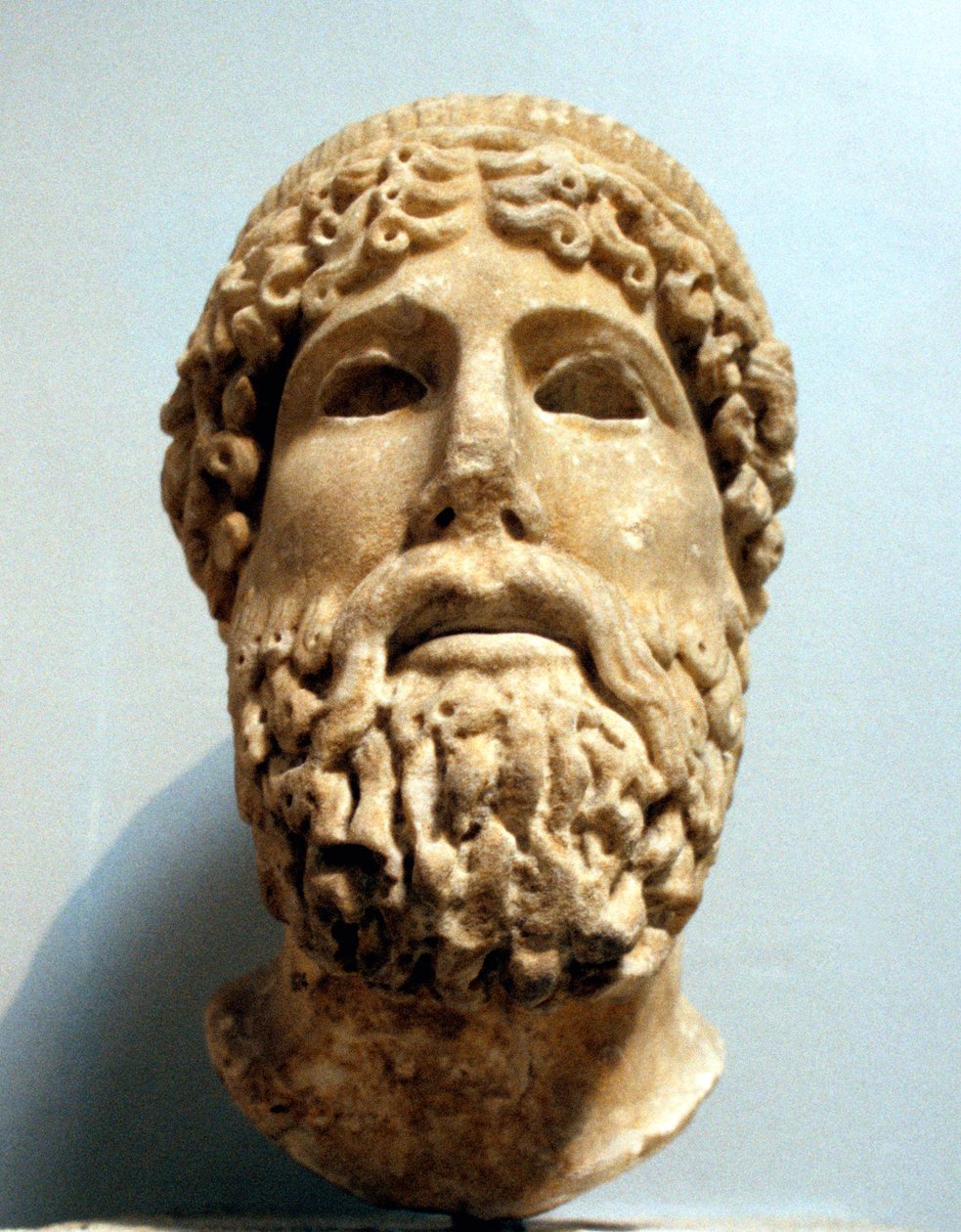 Cabeça de mármore, provavelmente do deus grego antigo Zeus, possivelmente do século I aC de Unbekannt