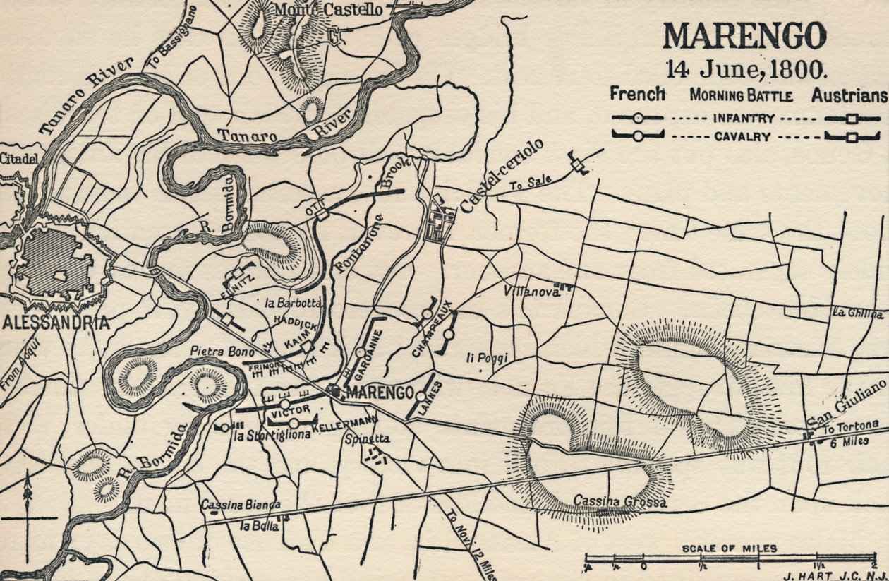 Marengo - 14 de junho de 1800 Batalha matinal, 1896 de Unbekannt