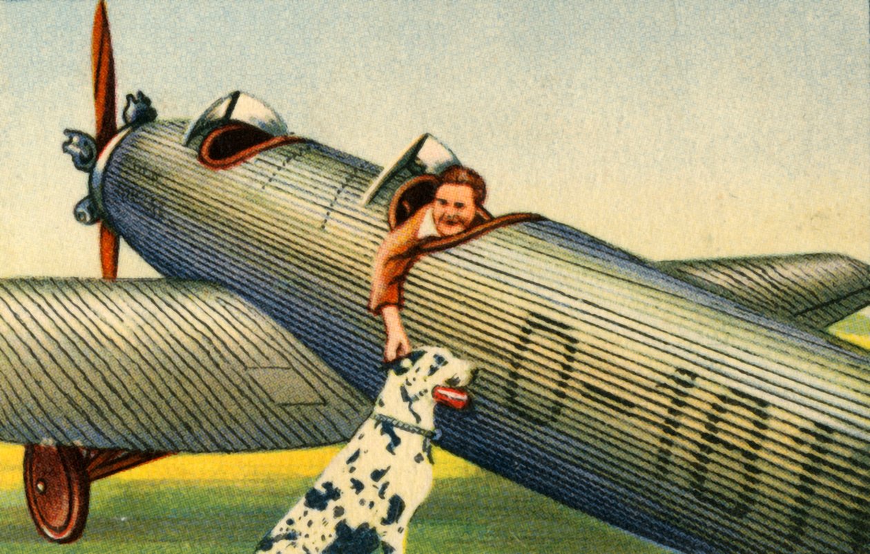 Marga von Etzdorf com seu avião, 1932. de Unbekannt