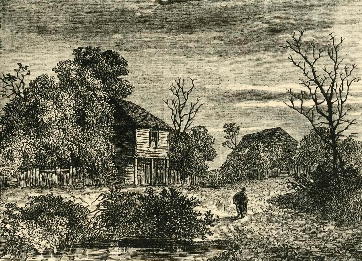 Margaret Finchs Cottage, Norwood em 1808, c1878. de Unbekannt
