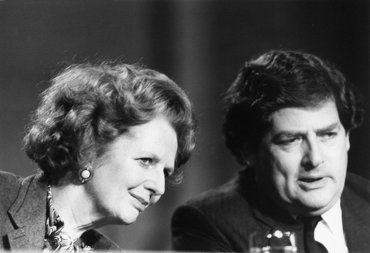 Margaret Thatcher e Nigel Lawson, políticos britânicos, c 1980 de Unbekannt