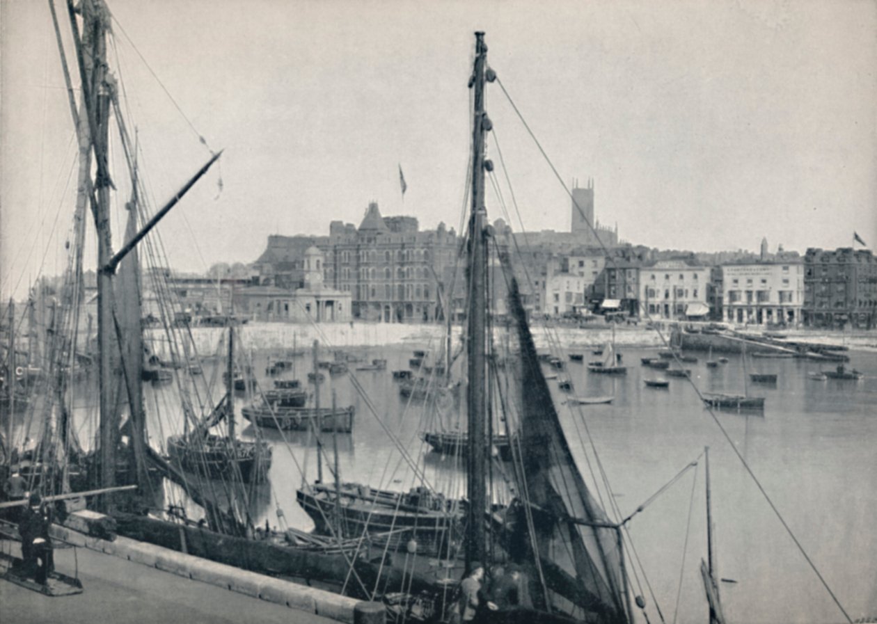 Margate - o porto e o molhe, 1895 de Unbekannt